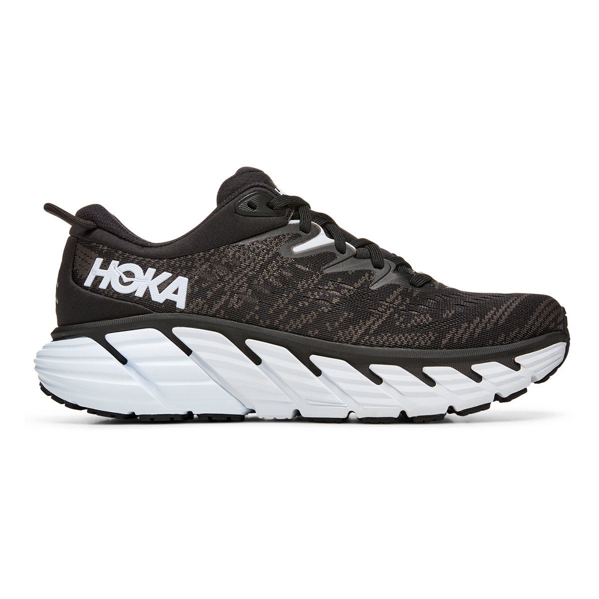 Women's Hoka One One Gaviota 4, Black/White, 8 B Medium