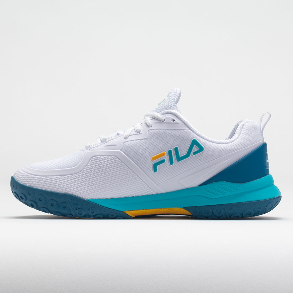Fila Volley Burst Women's   White/Scuba Blue/Gold Fusion