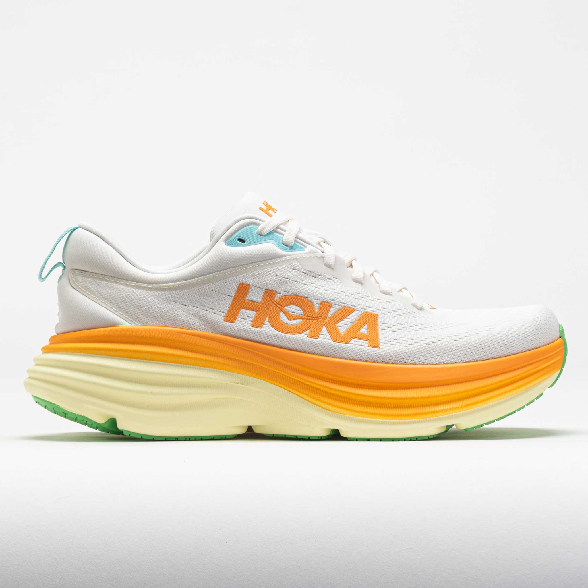 HOKA Bondi 8 Men's  Blanc de Blanc/Solar Flare